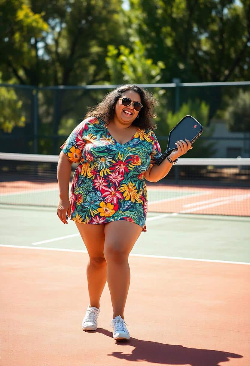 Bright and Fun: Floral Pickleball Style in Action