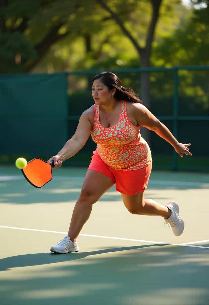 Power and Style: A Pickleball Player in Action